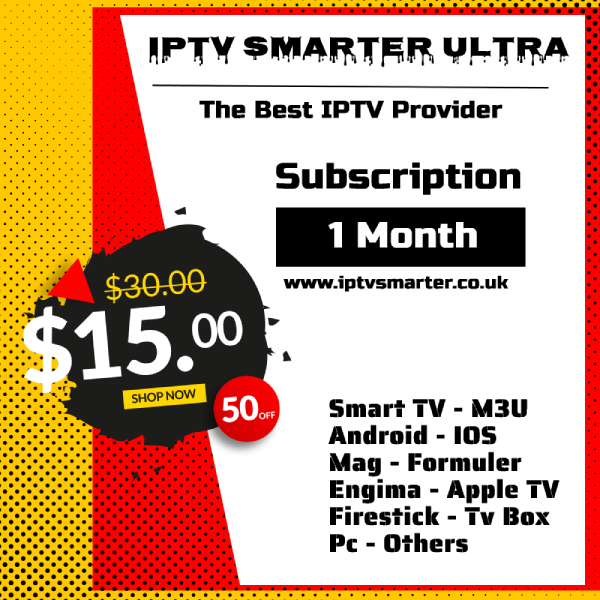 IPTV Smarter Ultra 1 Month